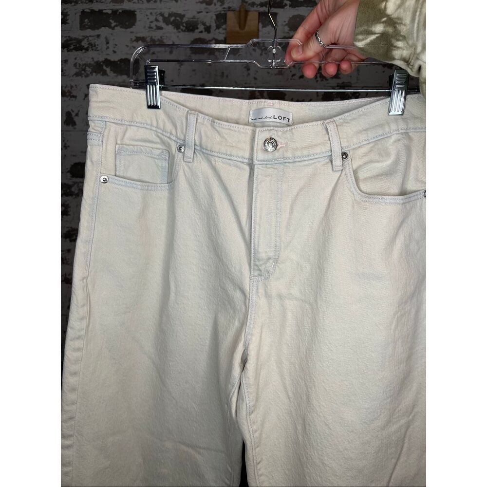 Loft | women mid rise wide leg light wash denim jeans